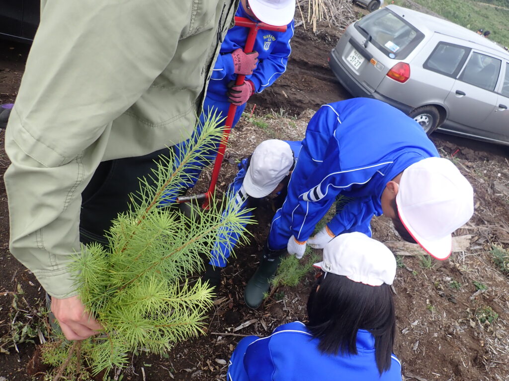 令和5年度「植林体験『森は巡る』」で植林指導をしてきました☺ | 株式会社野田造林